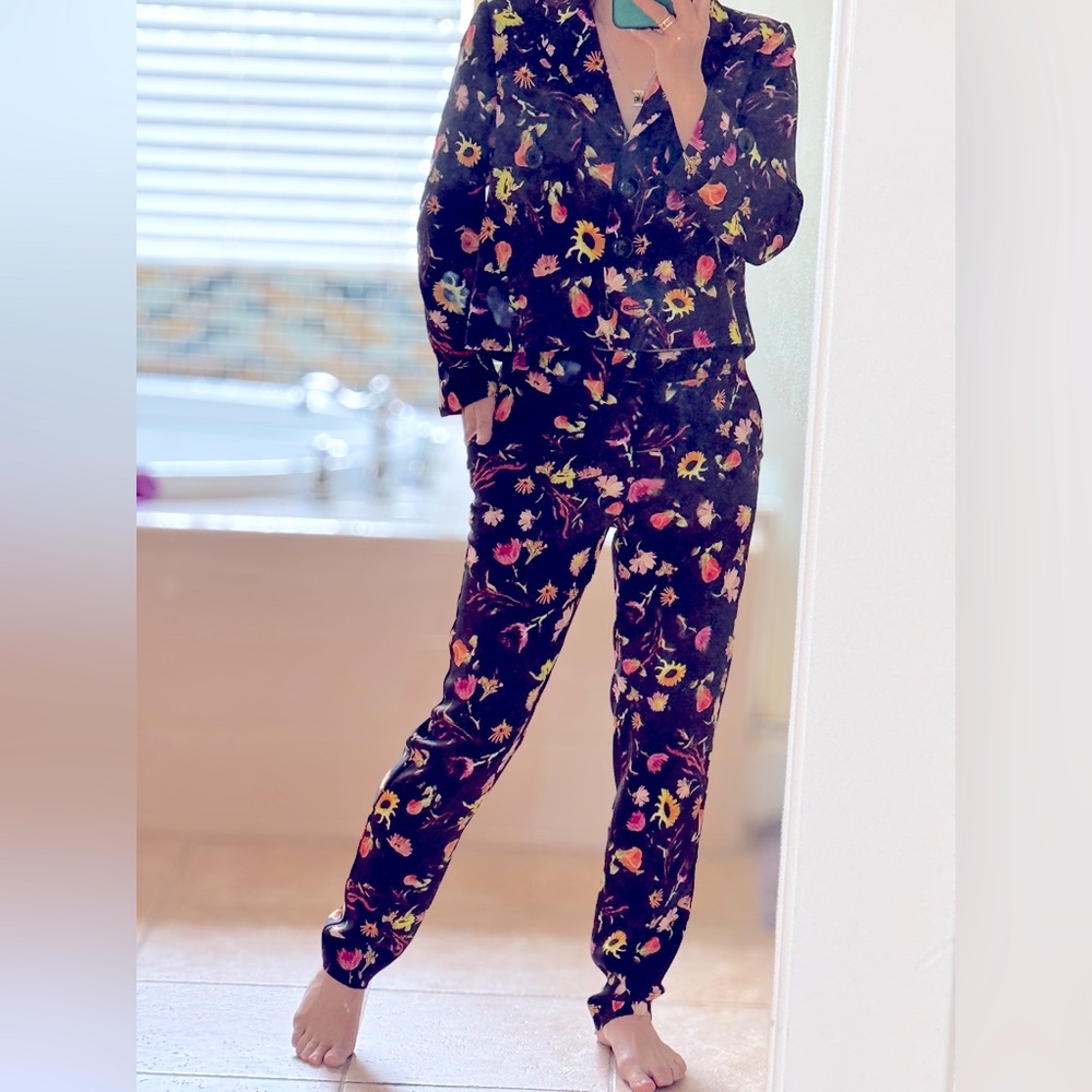 Moschino Cheap and Chic Dark Brown Floral Print Set